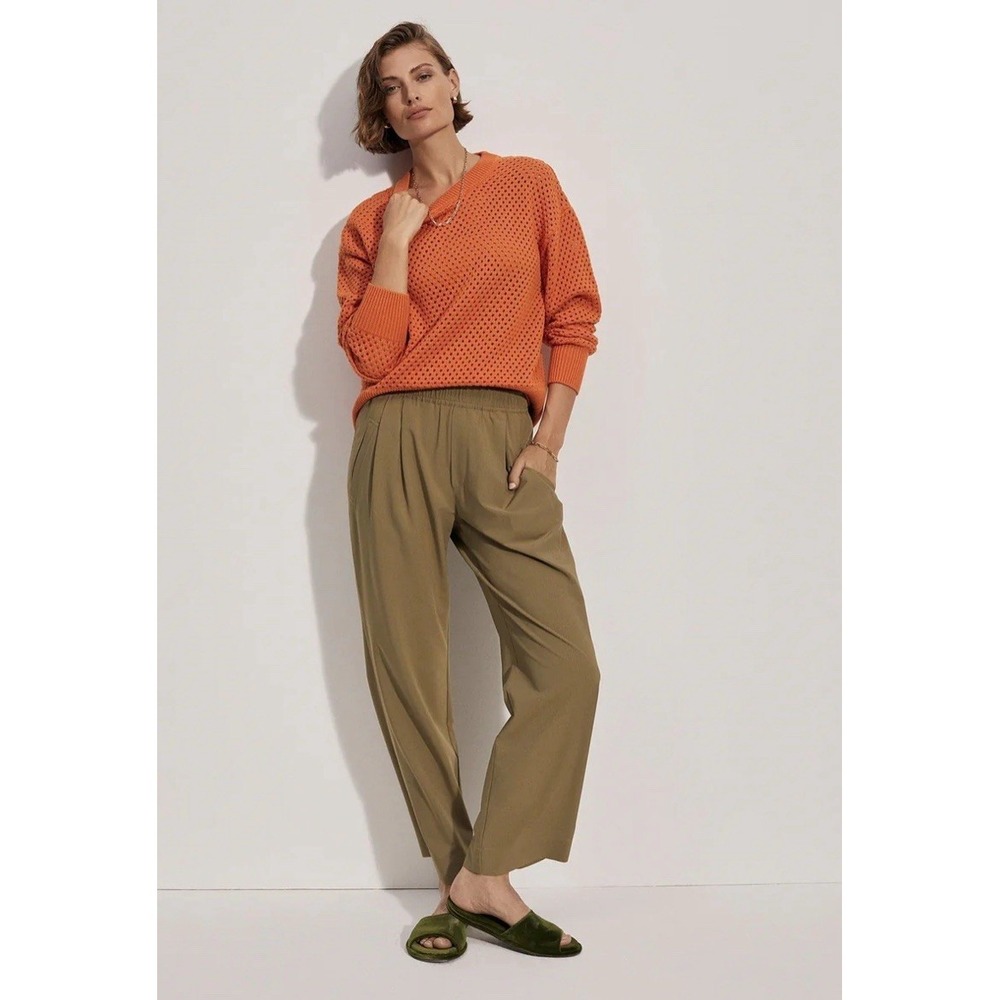 Varley Olive Green Wide-Leg Joggers